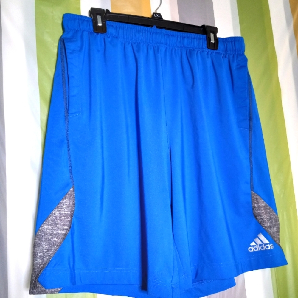 ADIDAS Climalite Men's Shorts size L indigo blue color. - Picture 1 of 8